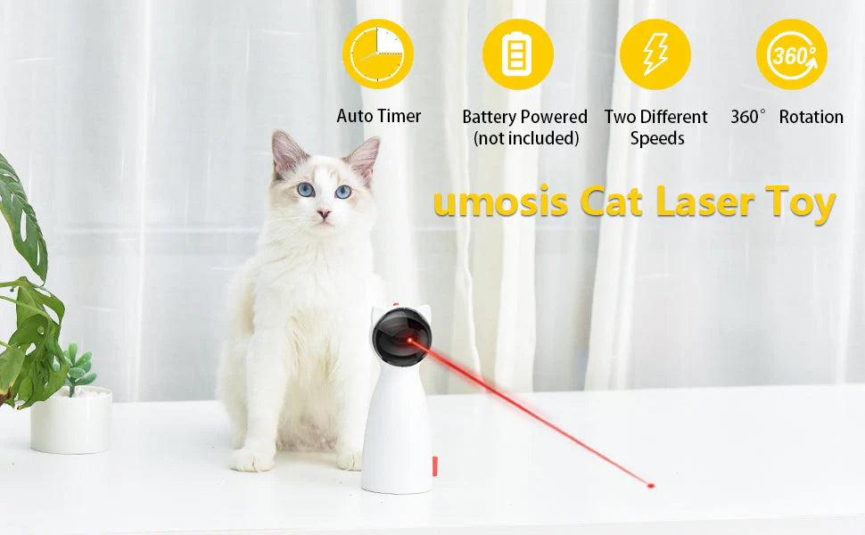 Interactive Cat Toys | Laser Toy with Adjustable Speed & Five Settings | Engaging Fun for Active Cats