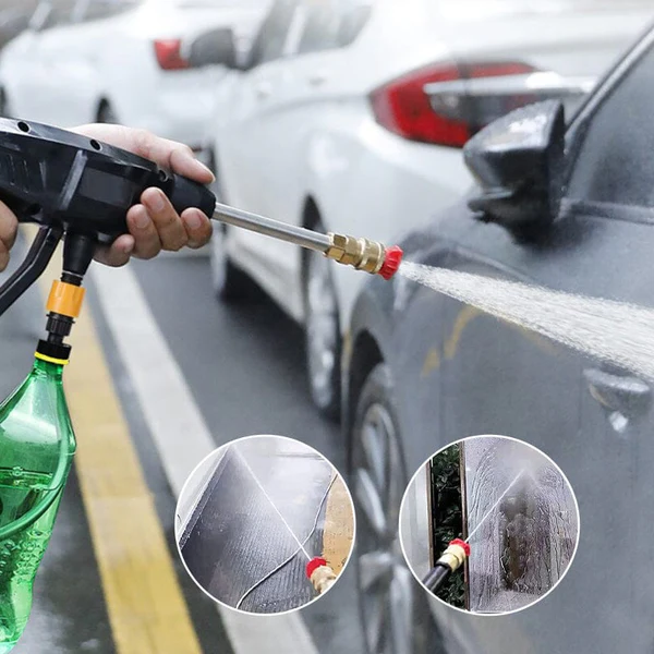 Portable High Pressure Spray Water Gun with Interchangeable Nozzles | Cordless Design for Effortless Outdoor Cleaning 7