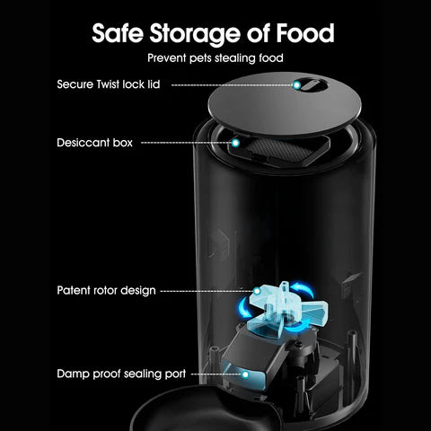 Smart Pet Feeder | Automatic Dog & Cat Feeder with Meal Timer | 21-Cup Capacity for Healthy Feeding