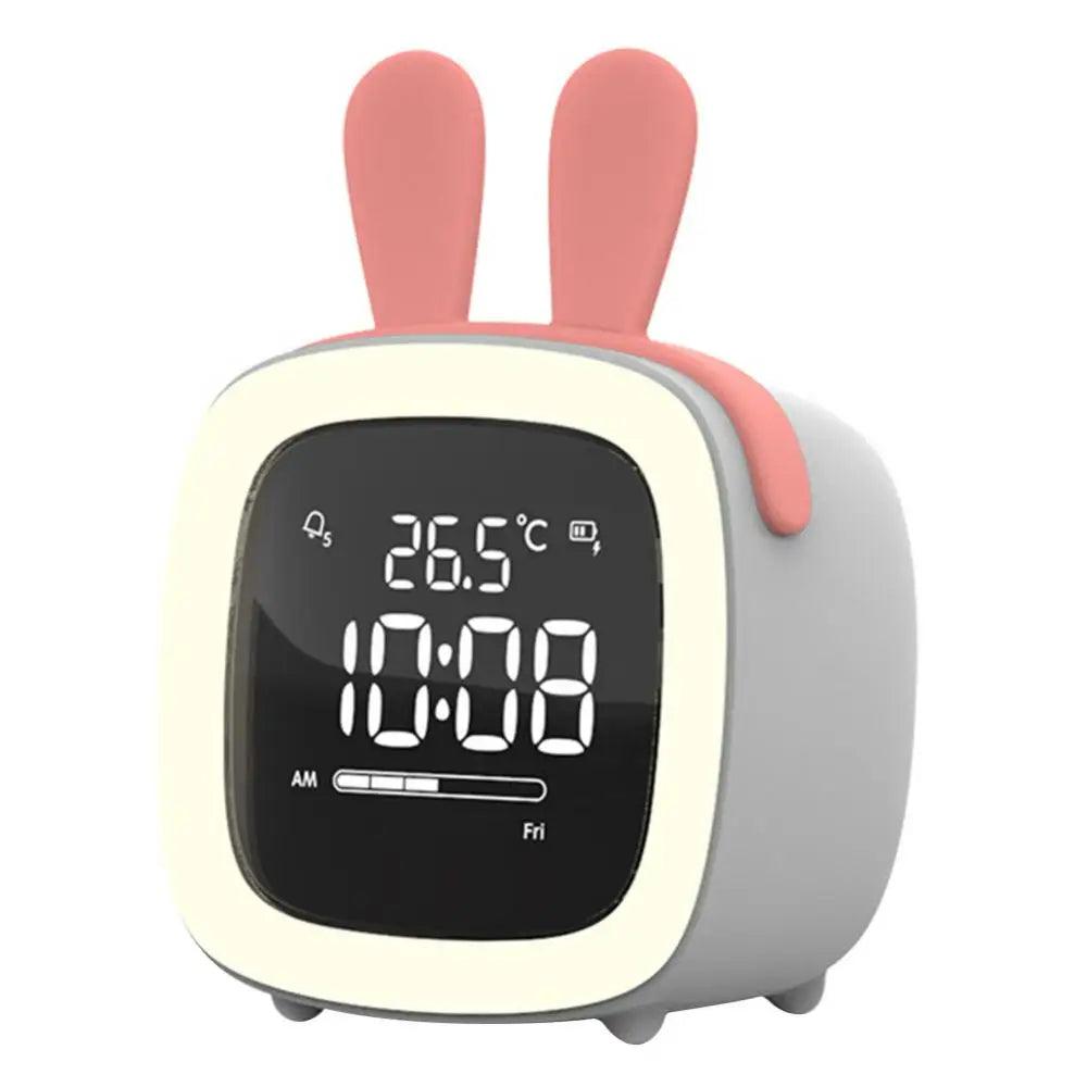 BunnyGlow | Digital Alarm Clock with Adjustable Brightness & Timer | Cute Night Light for Kids 15