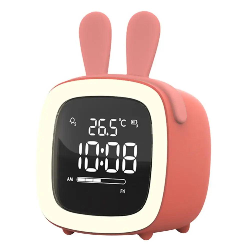 BunnyGlow | Digital Alarm Clock with Adjustable Brightness & Timer | Cute Night Light for Kids 16
