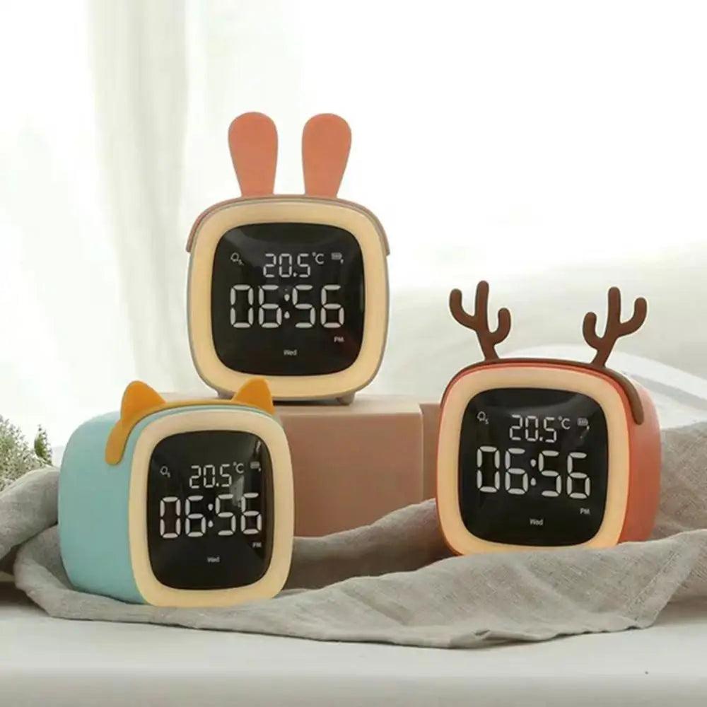 BunnyGlow | Digital Alarm Clock with Adjustable Brightness & Timer | Cute Night Light for Kids 2