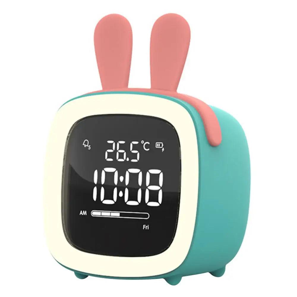 BunnyGlow | Digital Alarm Clock with Adjustable Brightness & Timer | Cute Night Light for Kids 9