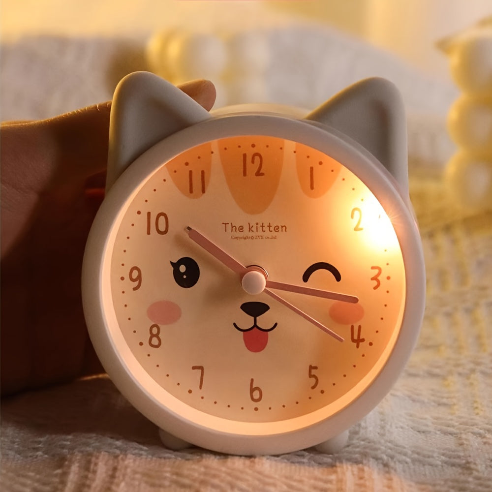 Cozy Bunny | Silent Children's Alarm Clock with Night Light | Compact Design for Peaceful Sleep 3