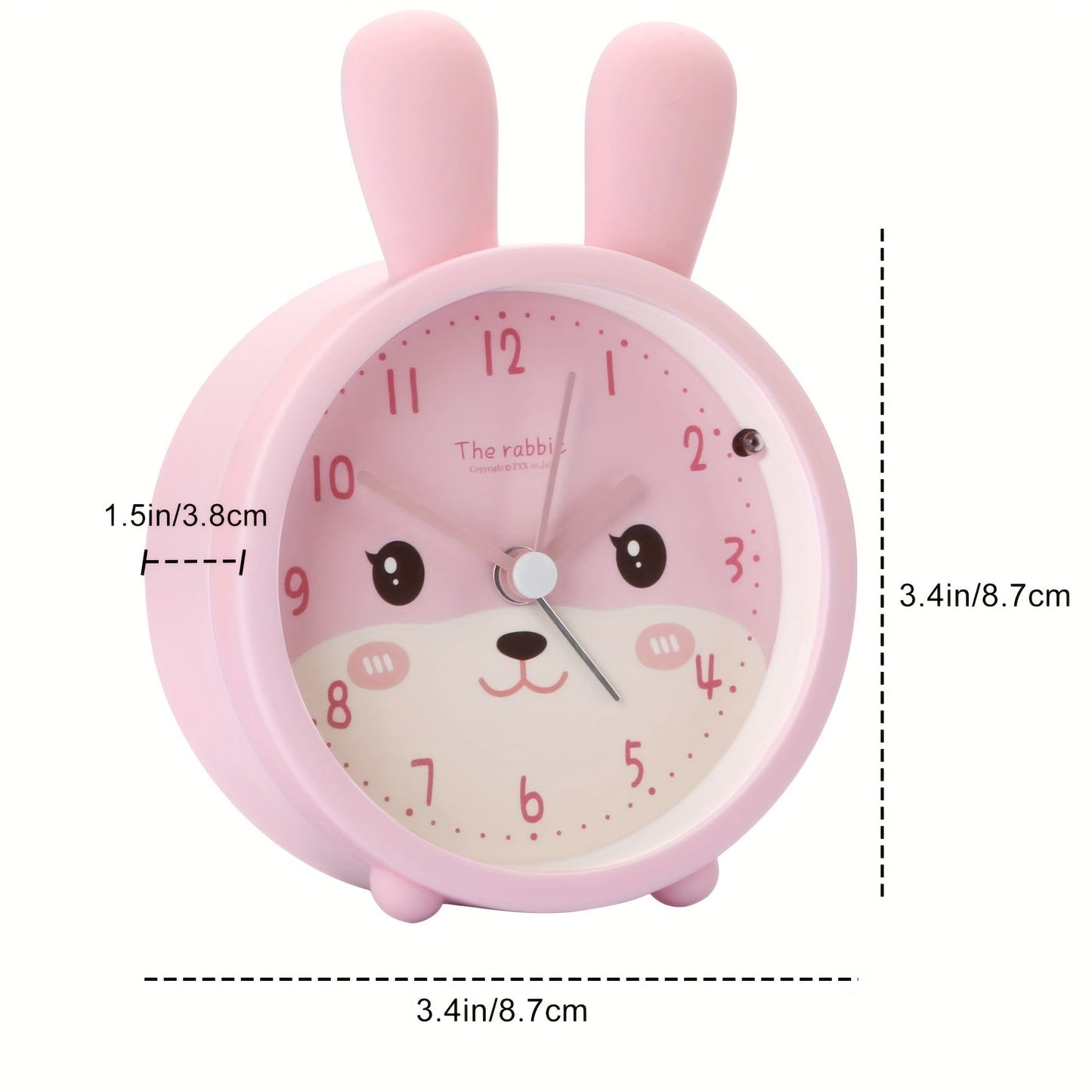Cozy Bunny | Silent Children's Alarm Clock with Night Light | Compact Design for Peaceful Sleep 5
