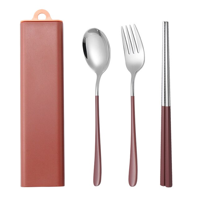 Eco Travel | Cutlery Set with Stainless Steel Utensils & Compact Case | Sustainable Dining Solution for On-the-Go Meals 1