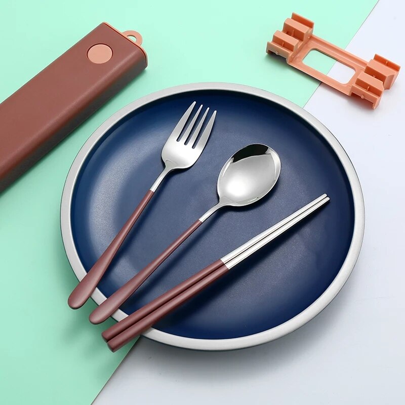 Eco Travel | Cutlery Set with Stainless Steel Utensils & Compact Case | Sustainable Dining Solution for On-the-Go Meals 4
