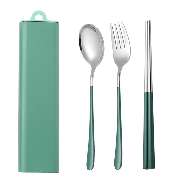 Eco Travel | Cutlery Set with Stainless Steel Utensils & Compact Case | Sustainable Dining Solution for On-the-Go Meals 6