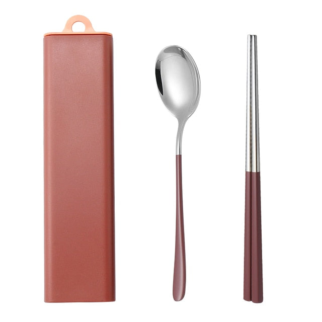 Eco Travel | Cutlery Set with Stainless Steel Utensils & Compact Case | Sustainable Dining Solution for On-the-Go Meals 9