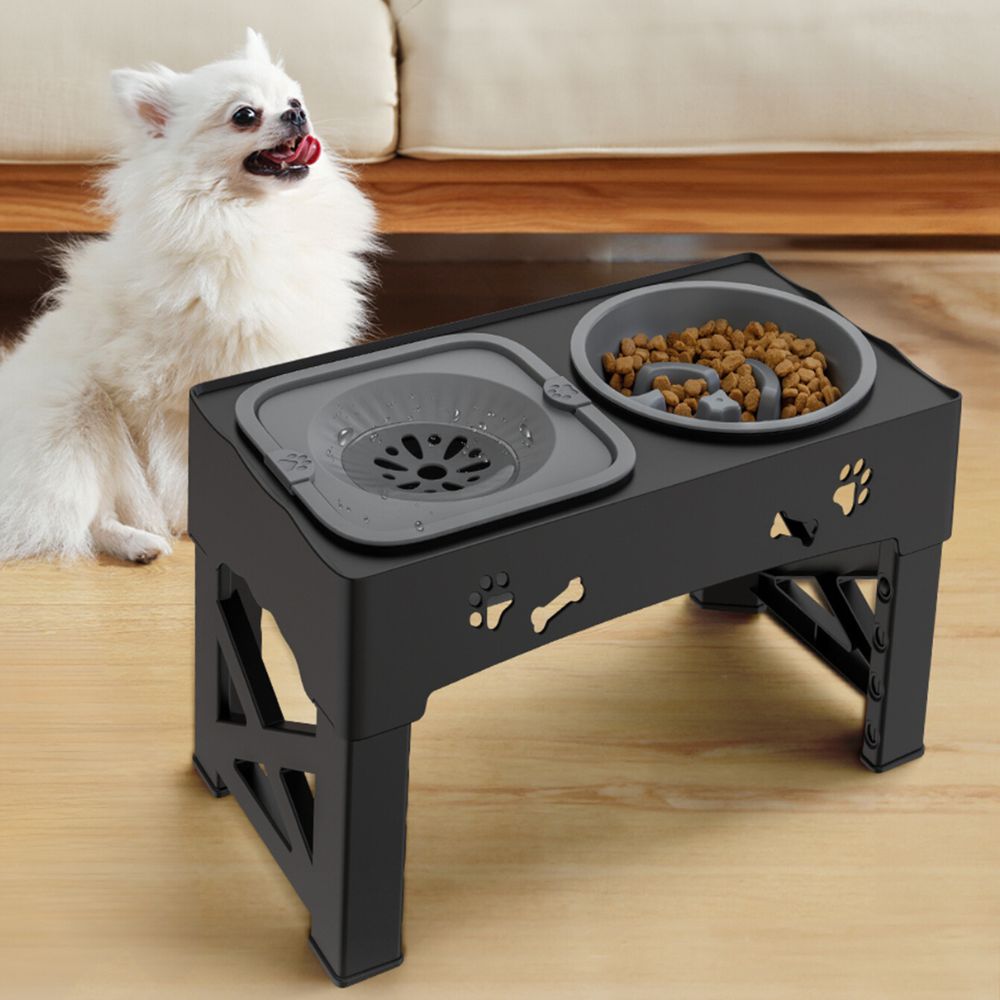 Elevated Dog Bowls | Adjustable Slow Feeder Dog Bowl with Non-Slip Base | Promotes Healthy Digestion for Mindful Eating 2