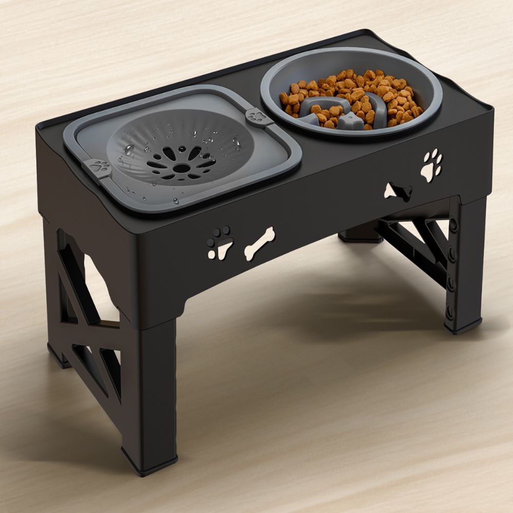 Elevated Dog Bowls | Adjustable Slow Feeder Dog Bowl with Non-Slip Base | Promotes Healthy Digestion for Mindful Eating 3