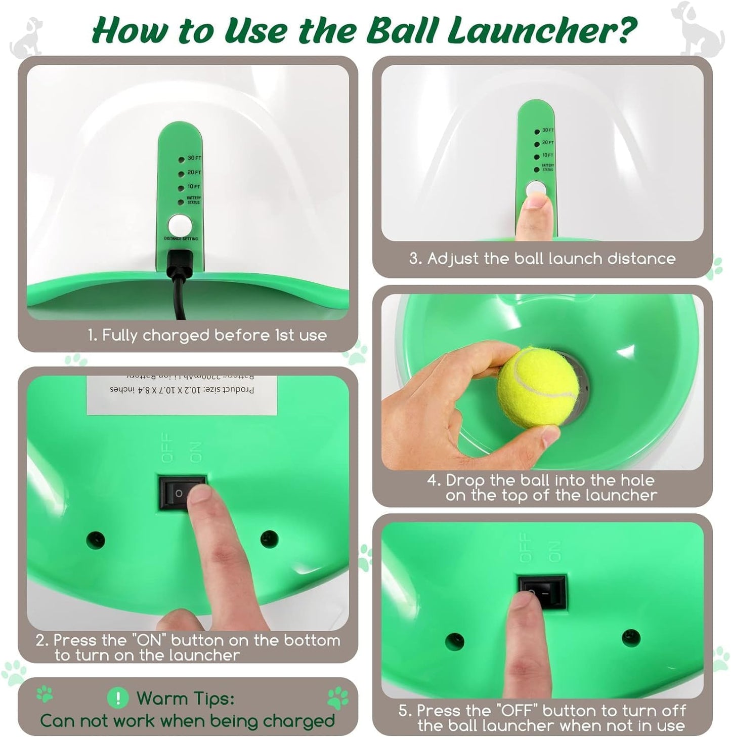Fetch Buddy | Automatic Dog Ball Thrower with Adjustable Distance | Engaging Playtime for Small Dogs 4