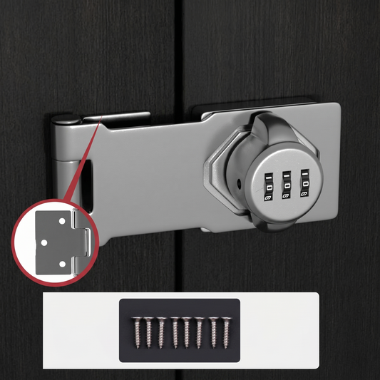 Secure Lock | Keyless Password Lock for Cabinets with 1000 Combinations | Durable Zinc Alloy for Long-Lasting Security