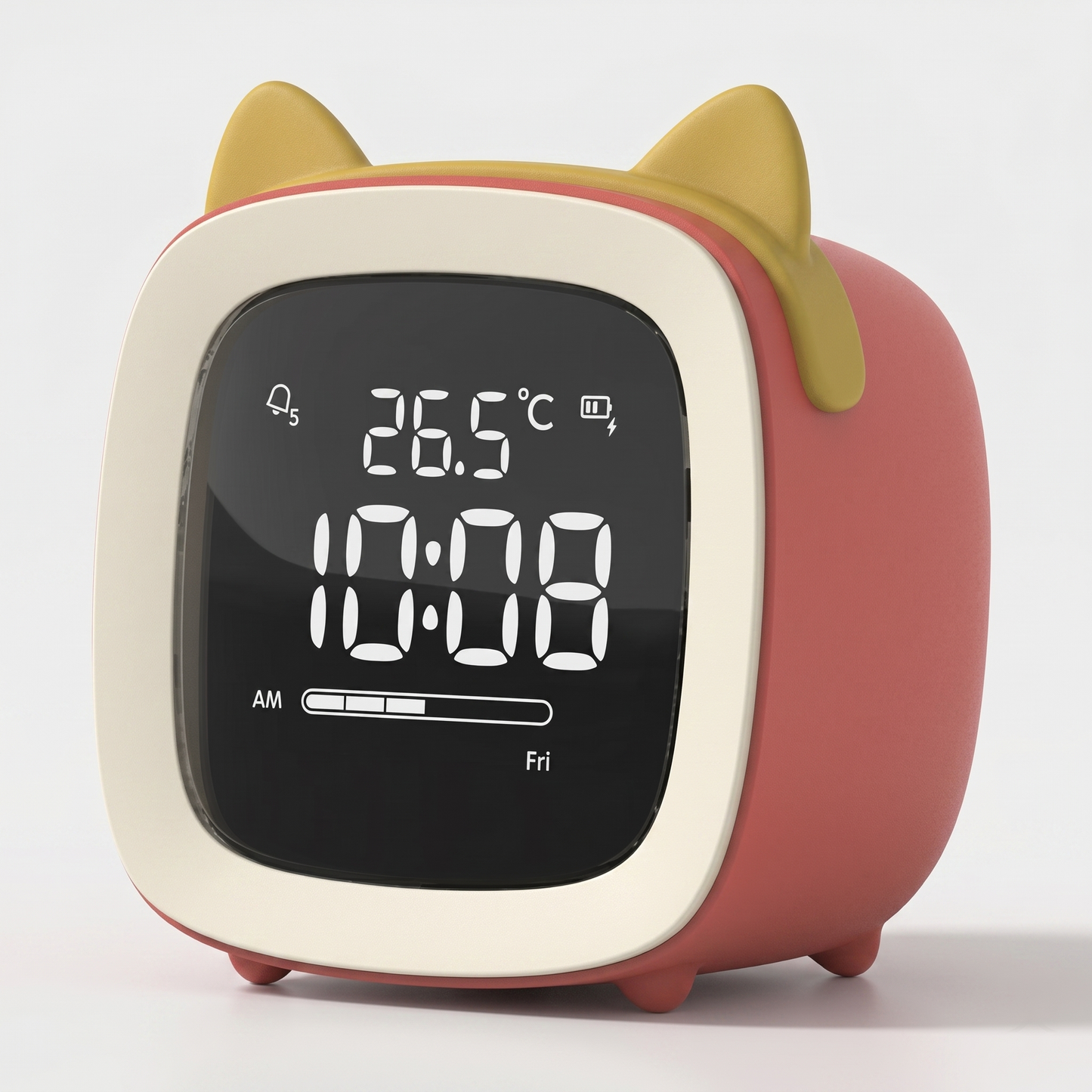 BunnyGlow | Digital Alarm Clock with Adjustable Brightness & Timer | Cute Night Light for Kids