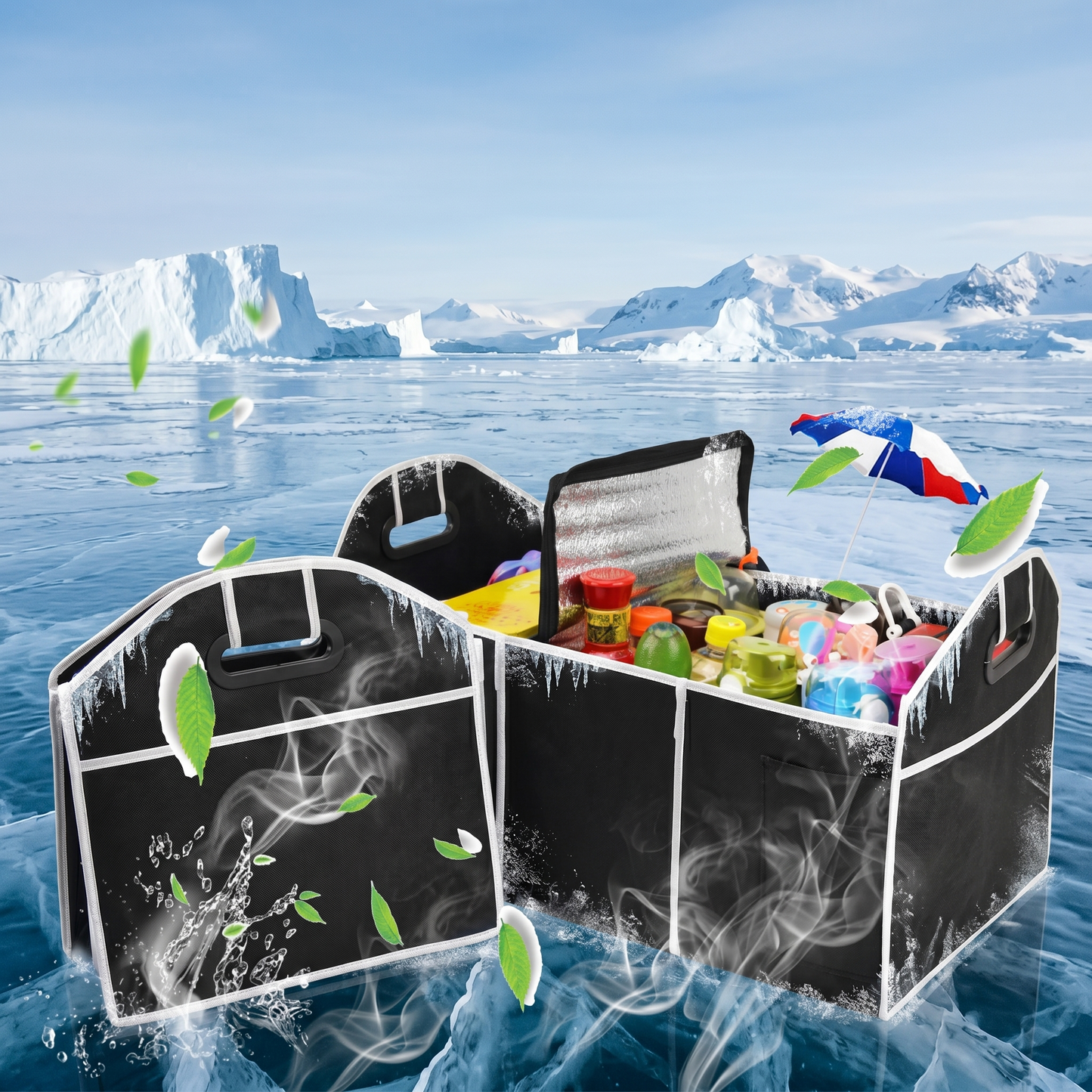 Car Boot Organiser | Durable Storage Box with Collapsible Design | Tidy Vehicle Solution for Efficient Space Management