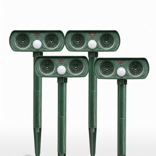 EcoGuard | Ultrasonic Bird Repeller with Motion Sensor | Safe Deterrent for Gardens and Outdoor Spaces