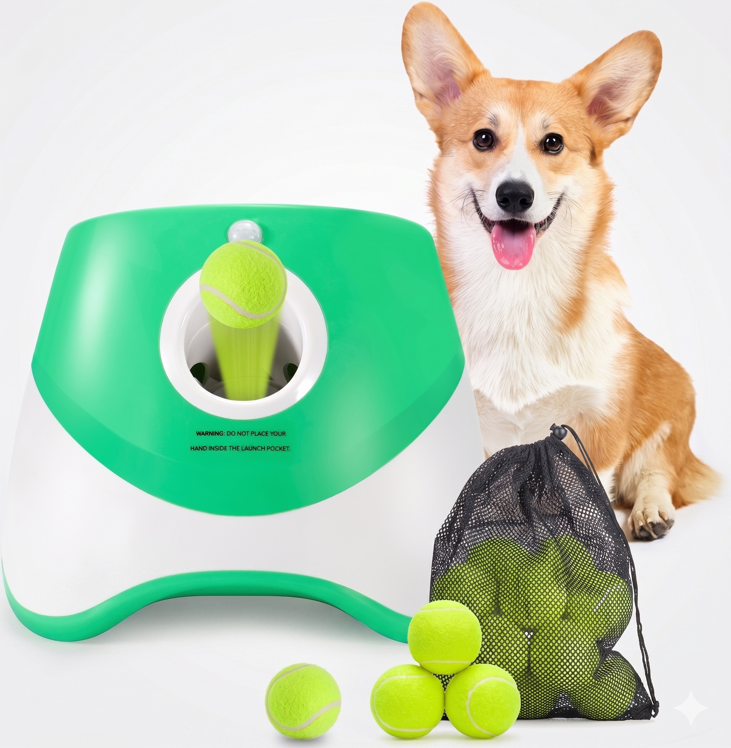 Fetch Buddy | Automatic Dog Ball Thrower with Adjustable Distance | Engaging Playtime for Small Dogs