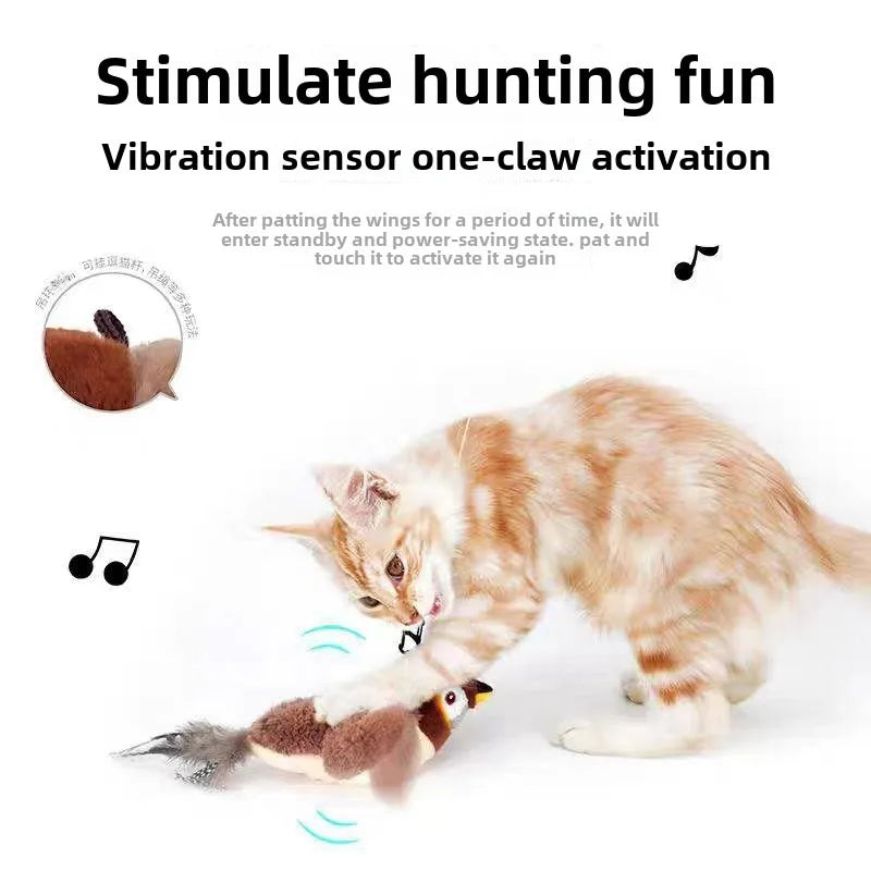 Interactive Cat Toys | Flapping Bird Cat Toy with Realistic Sounds & Movements | Engaging Playtime for Active Cats 1