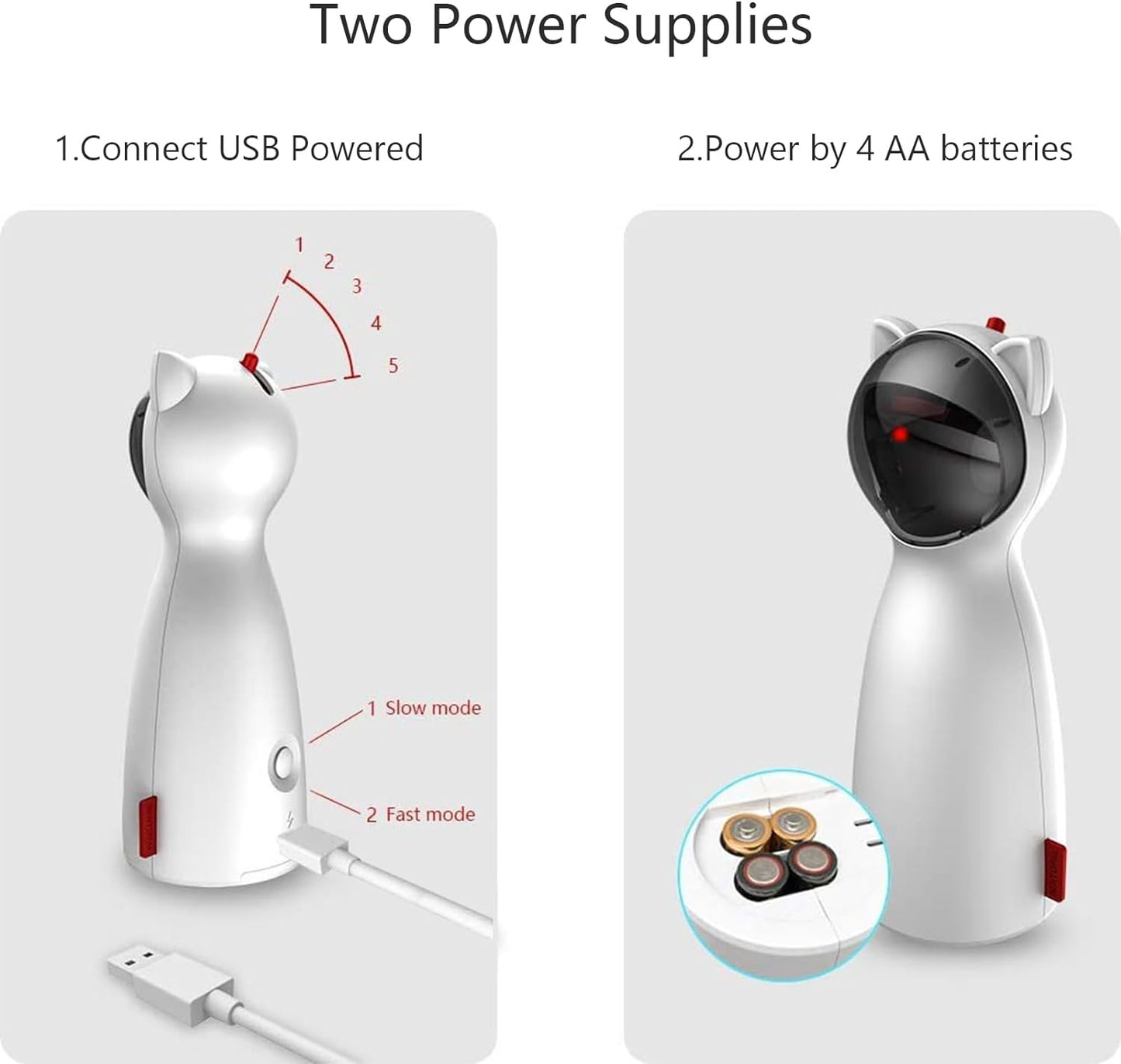 Interactive Cat Toys | Laser Toy with Adjustable Speed & Five Settings | Engaging Fun for Active Cats 3