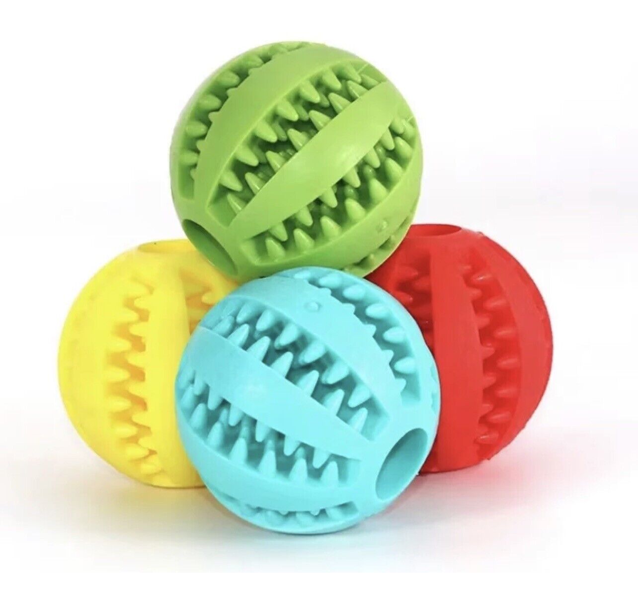 Interactive Rubber Ball | Tough Dog Toy with Treat Grooves | Engaging Fun for Dogs and Cats 1
