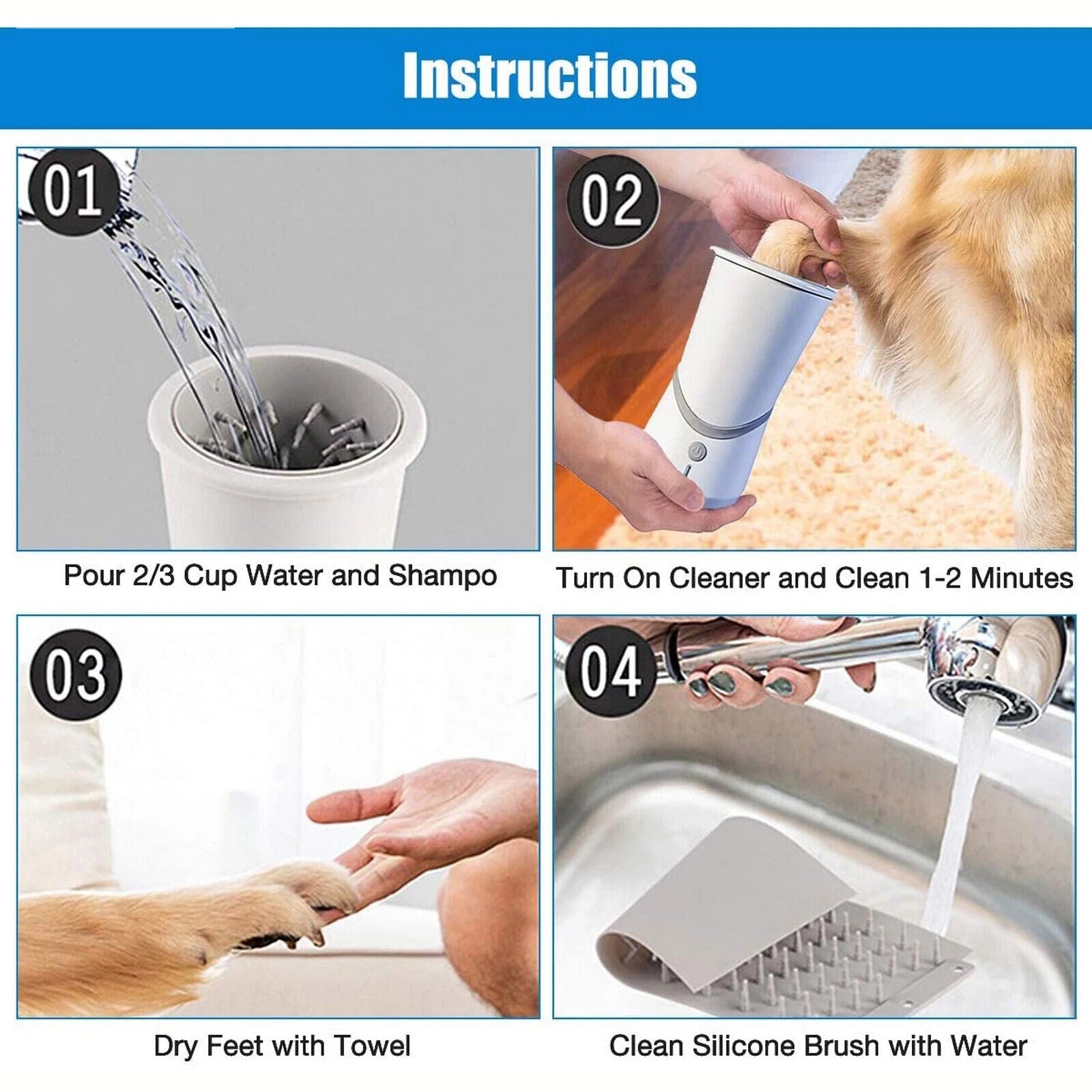 Paw Clean Pro | Dog Paw Cleaner with Soft Silicone Bristles | Effortless Cleaning for Healthy Dog Feet 3