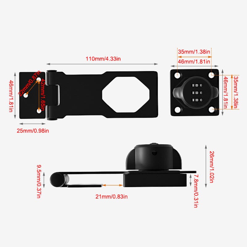 Secure Lock | Keyless Password Lock for Cabinets with 1000 Combinations | Durable Zinc Alloy for Long-Lasting Security 5