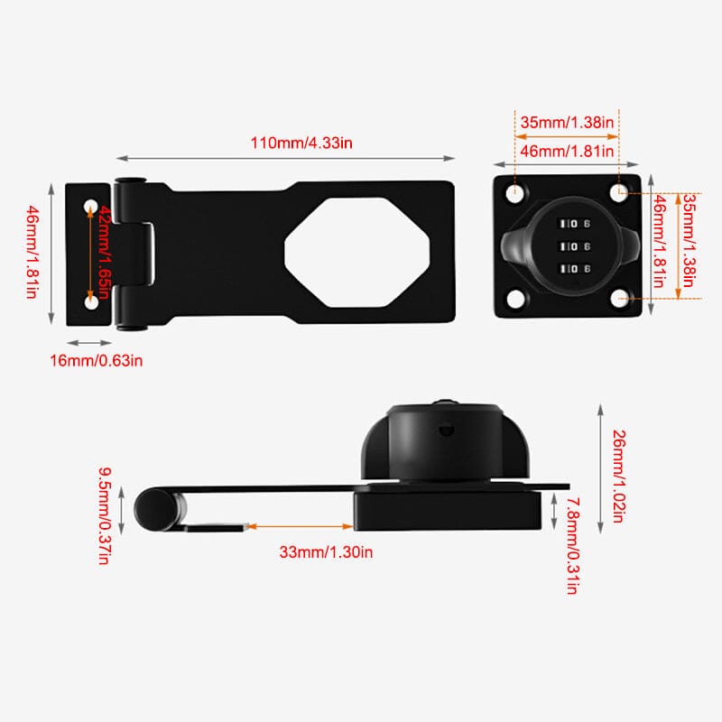 Secure Lock | Keyless Password Lock for Cabinets with 1000 Combinations | Durable Zinc Alloy for Long-Lasting Security 6