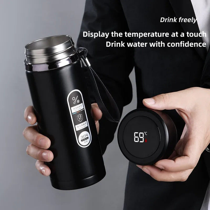 Stainless Steel Insulated Water Bottle with LED Temperature Display | Portable Flask for Hot & Cold Beverages 1