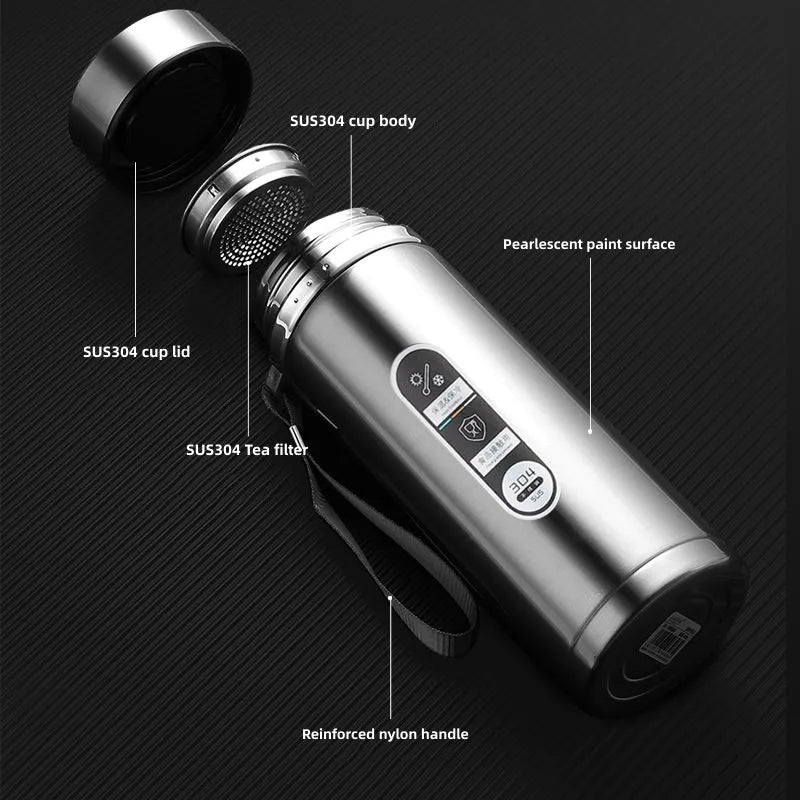 Stainless Steel Insulated Water Bottle with LED Temperature Display | Portable Flask for Hot & Cold Beverages 3