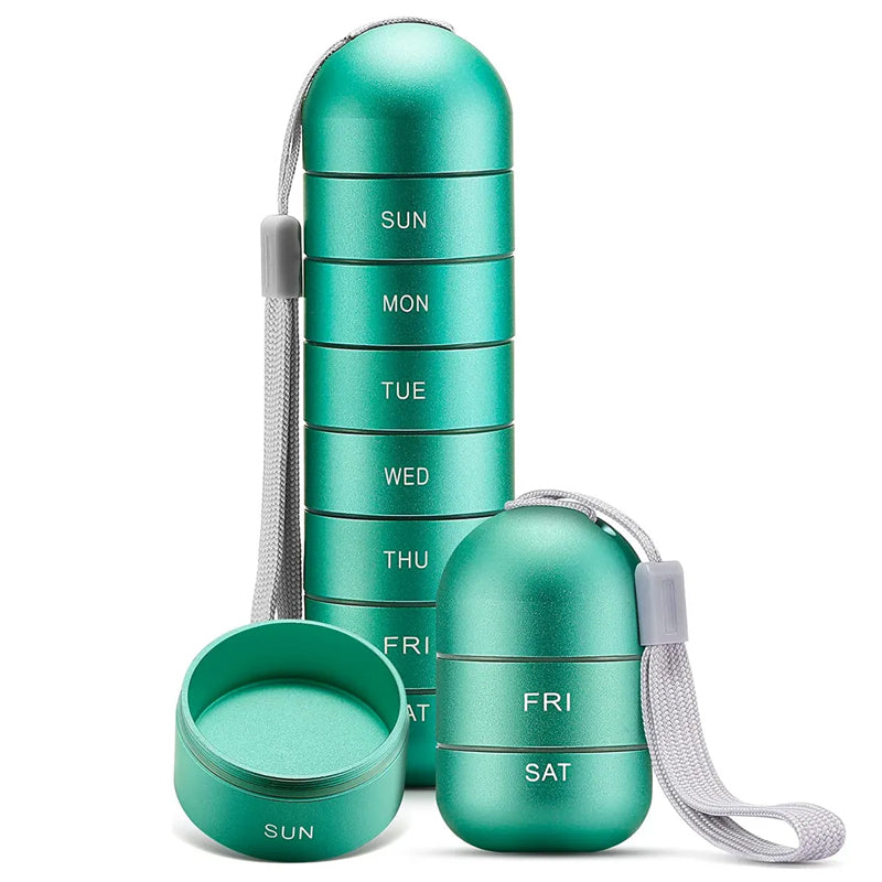 TravelMate | Weekly Pill Organizer with Waterproof Design | Durable Aluminum Case for Safe Travel Storage 5