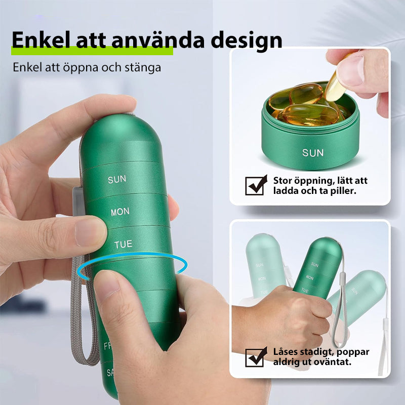 TravelMate | Weekly Pill Organizer with Waterproof Design | Durable Aluminum Case for Safe Travel Storage 7
