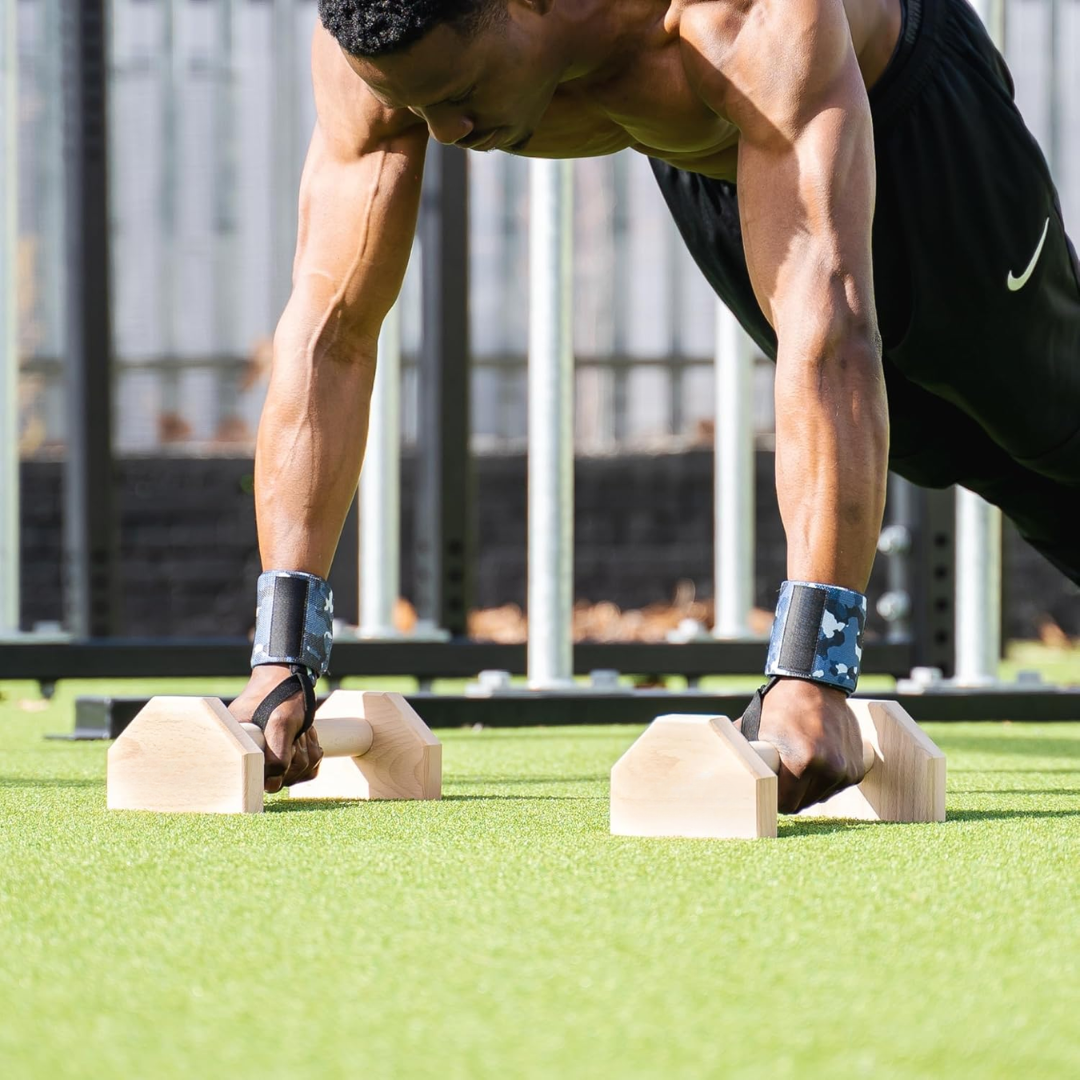 Wooden Push-Up Bars with Non-Slip Grip | Ergonomic Stands for Enhanced Stability 4